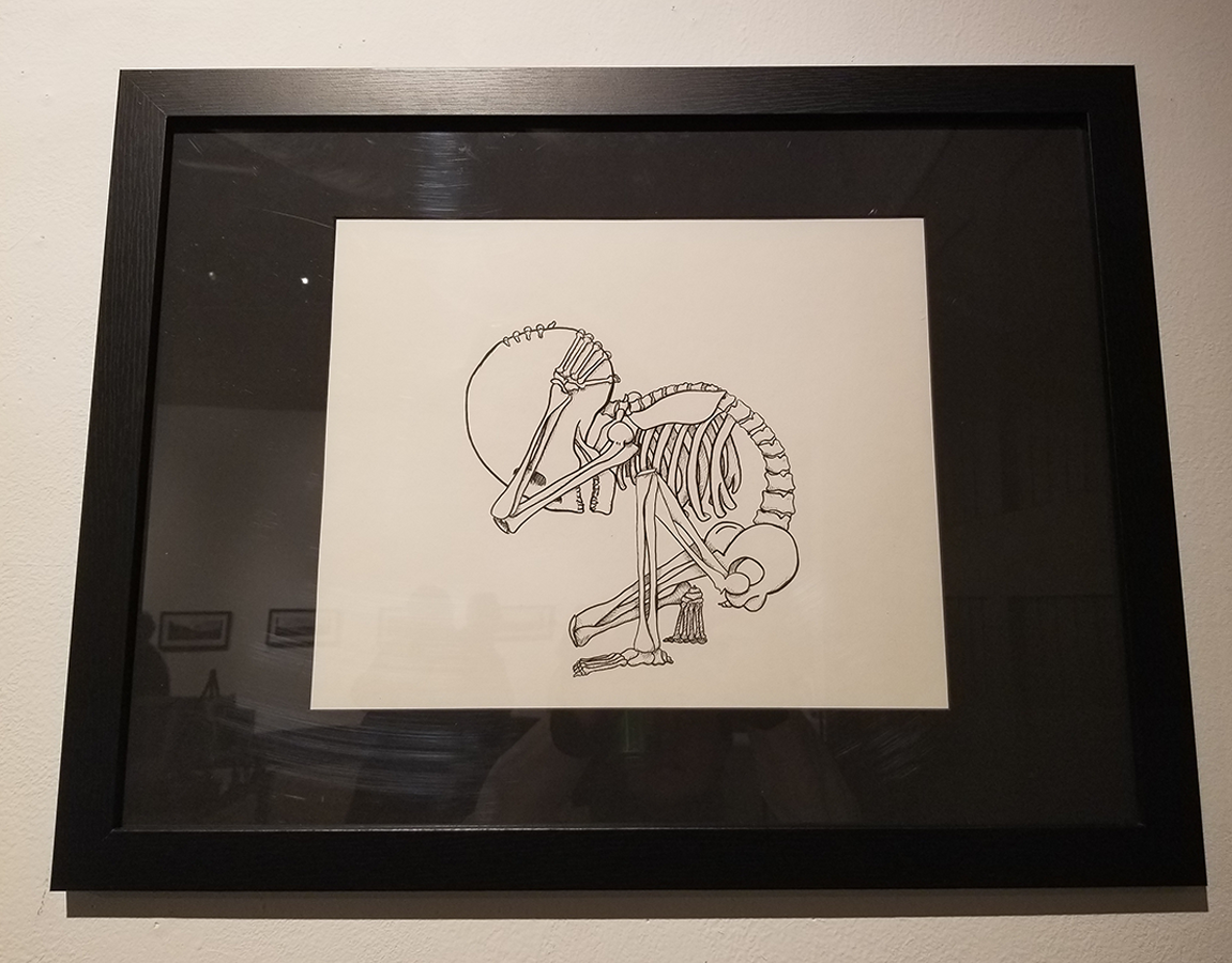 Framed Skeleton Artwork