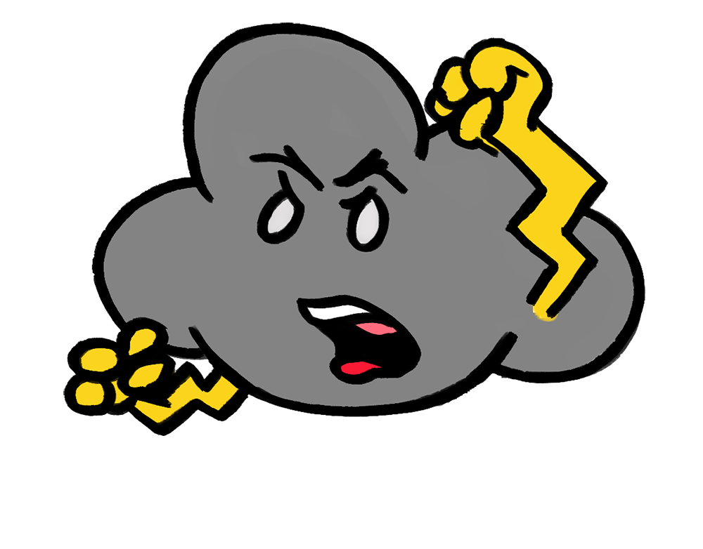 Angry Cloud Illustration